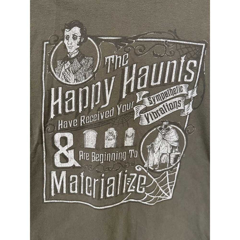 Disney Haunted Mansion The Happy Haunts Cast Member Exclusive Tee Men L‎ Green - Picture 2 of 5